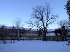 Баткунски манастир - Комплексът през зимата