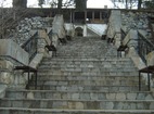 Кукленски манастир - Стълбите към жилищните сгради